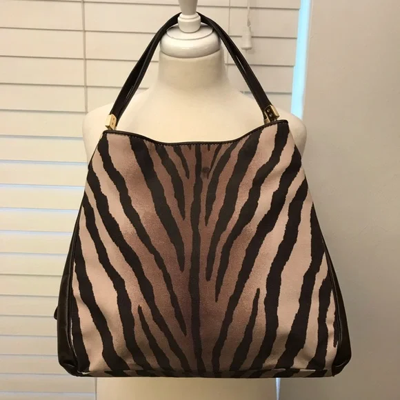Coach Zebra Print Phoebe Madison Purse Bag - Picture 5 of 9